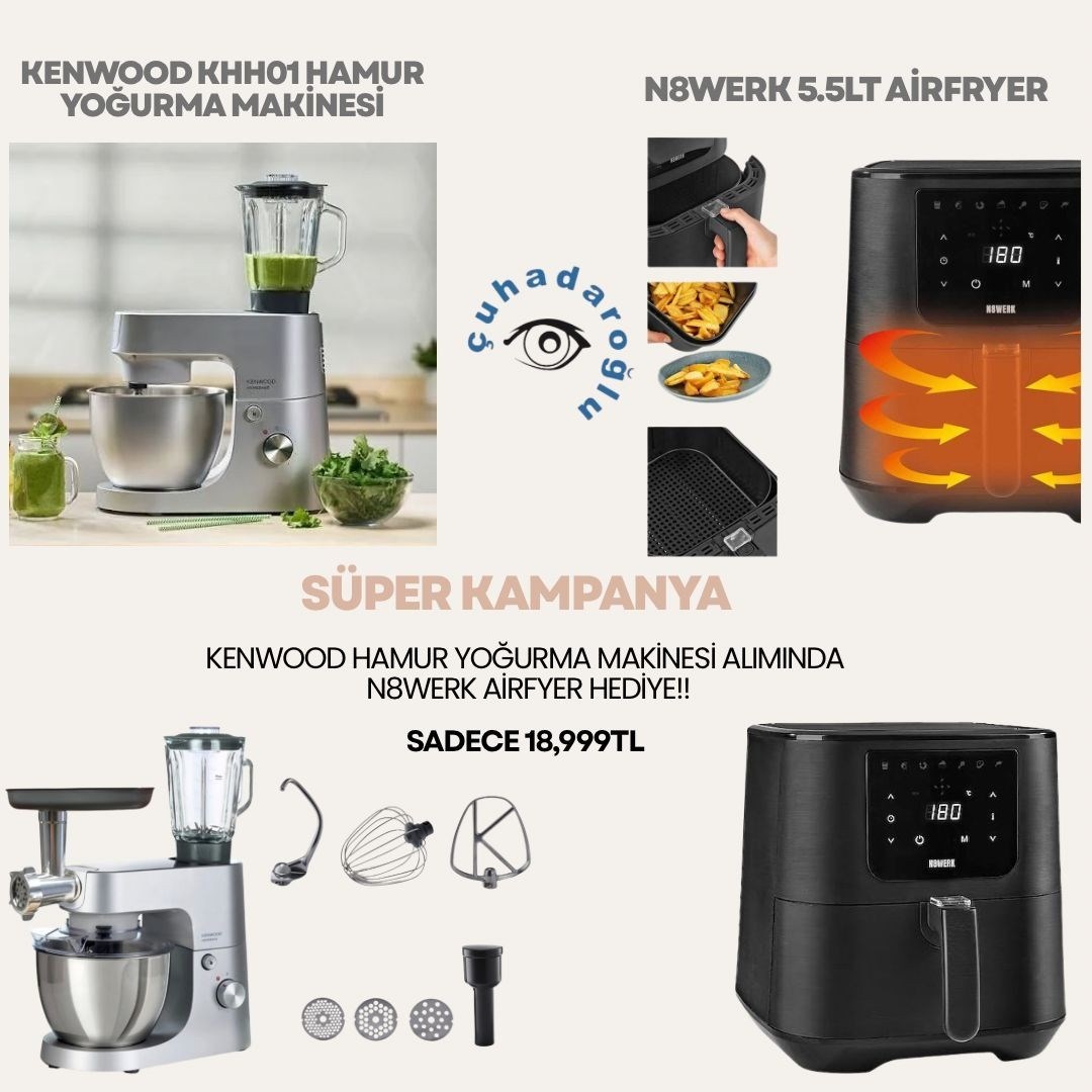 Kenwood KHH01.220SI+ N8WERK Airfryer Hediyeli — Mutfağını Baştan Yarat!