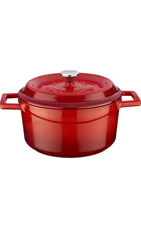 LAVA Döküm Yuvarlak Tencere. Trendy 20CM. - Kırmızı-LV Y TC 20 K2 R