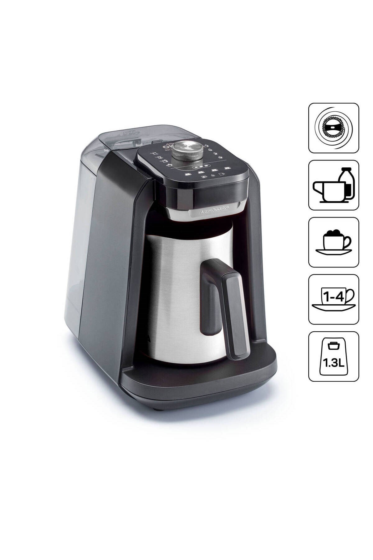ARZUM Rich Pro Plus | Su Hazneli Türk Kahvesi Makinesi - Krom | OK0036/05