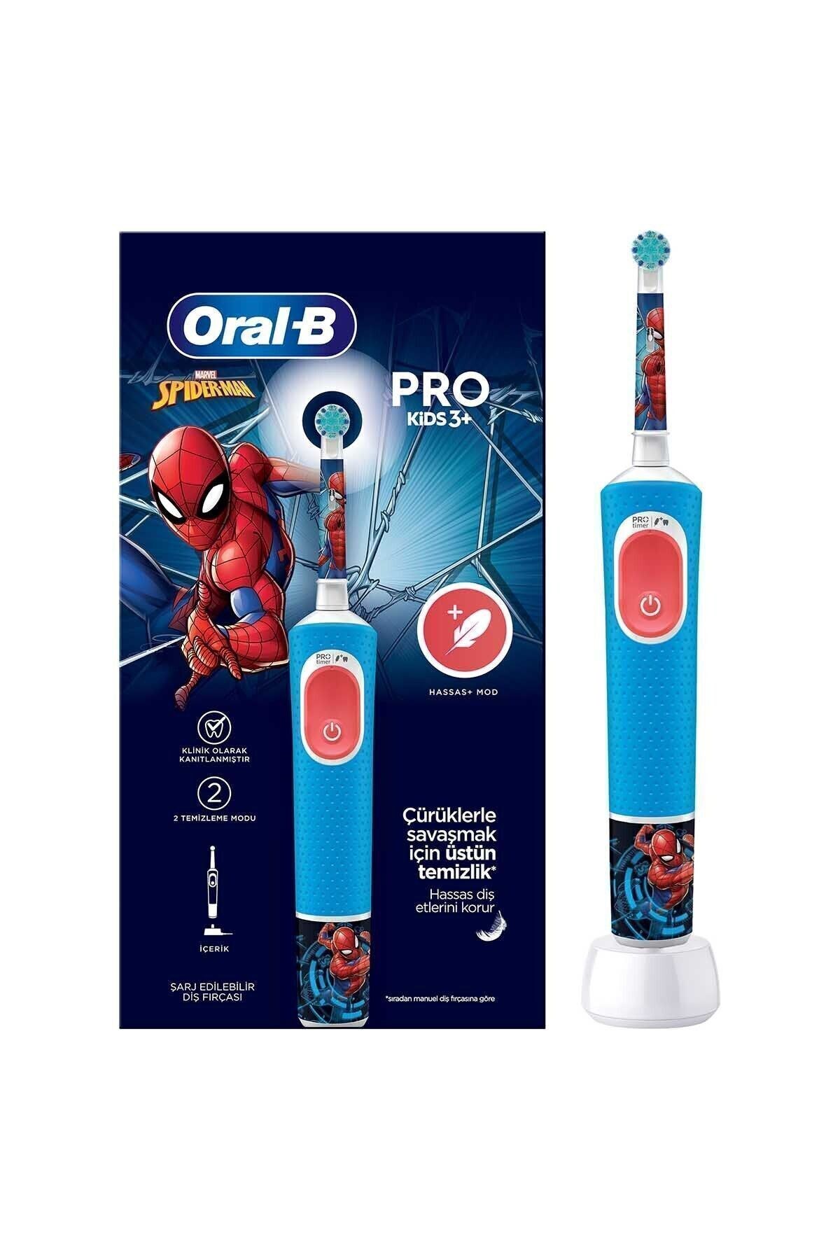 ORAL-B Vitality Pro Spiderman Özel Seri Çocuklar İçin Şarj Edilebilir Diş Fırçası-80756650
