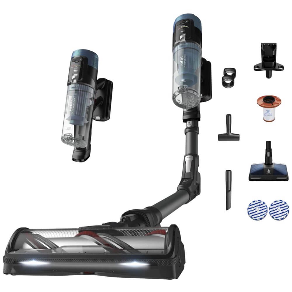 Tefal X-Force Flex 14.80 Aqua Dikey Şarjlı Süpürge Mavi - Siyah