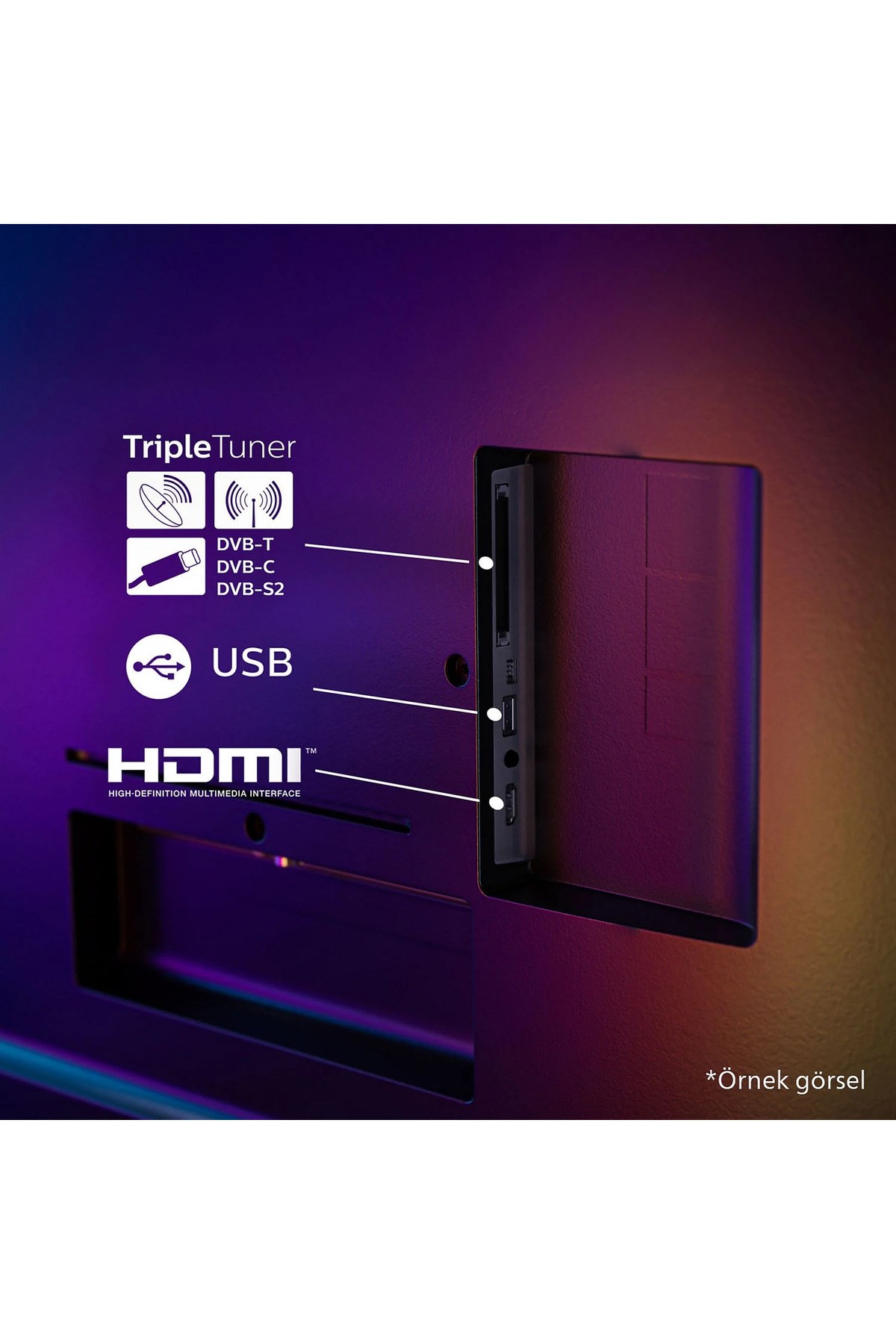 Philips The One 65PUS9000 4K Ultra HD 65" 165 Ekran Uydu Alıcılı Smart Ambilight QLED TV 3 Philips The One 65PUS9000 4K Ultra HD 65" 165 Ekran Uydu Alıcılı Smart Ambilight QLED TV - Görsel 3