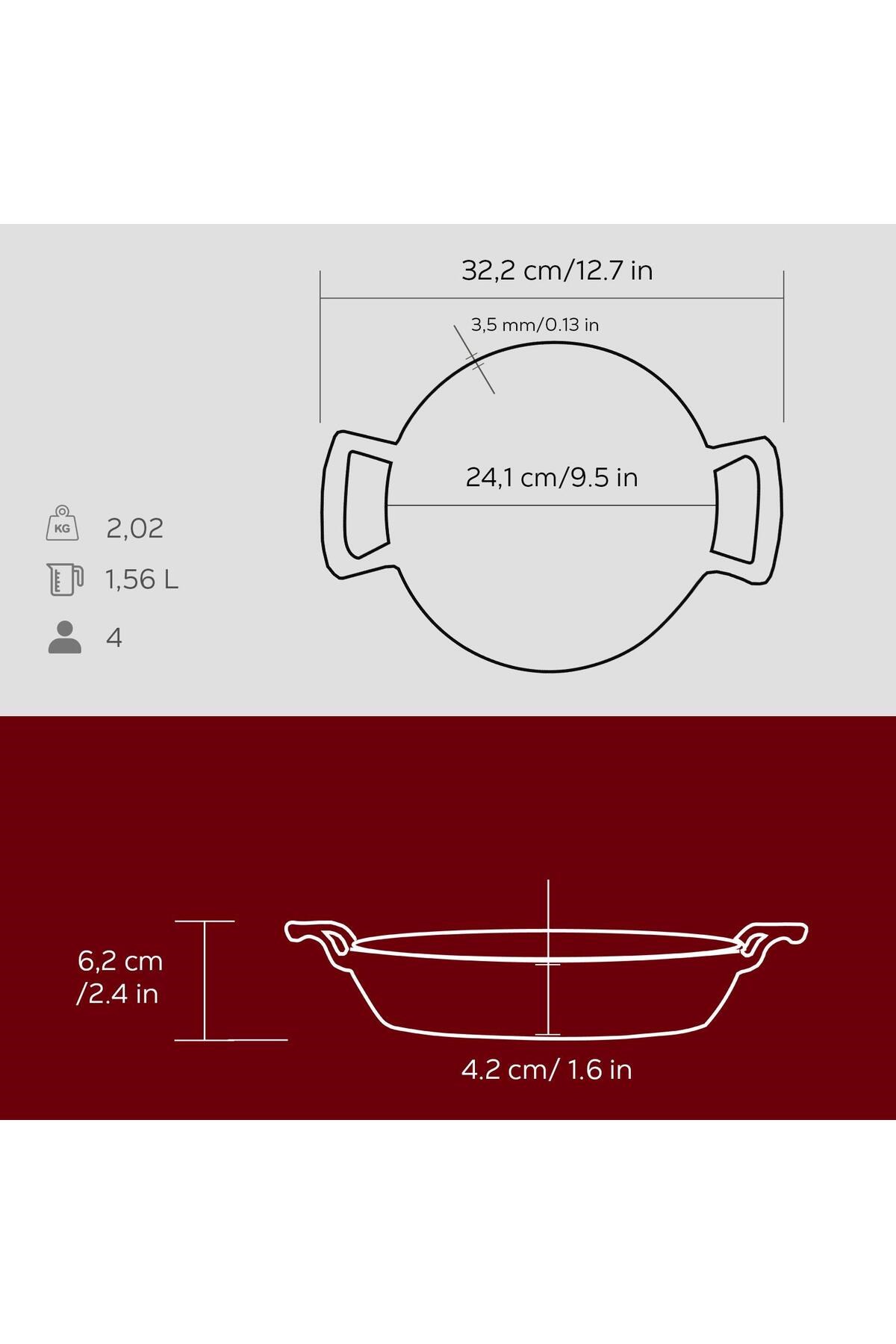 LAVA Döküm Yuvarlak Sahan Döküm Demir Yekpare Çift Kulplu 24cm- LV Y TV 24 SHN R 5 LAVA Döküm Yuvarlak Sahan Döküm Demir Yekpare Çift Kulplu 24cm- LV Y TV 24 SHN R - Görsel 5