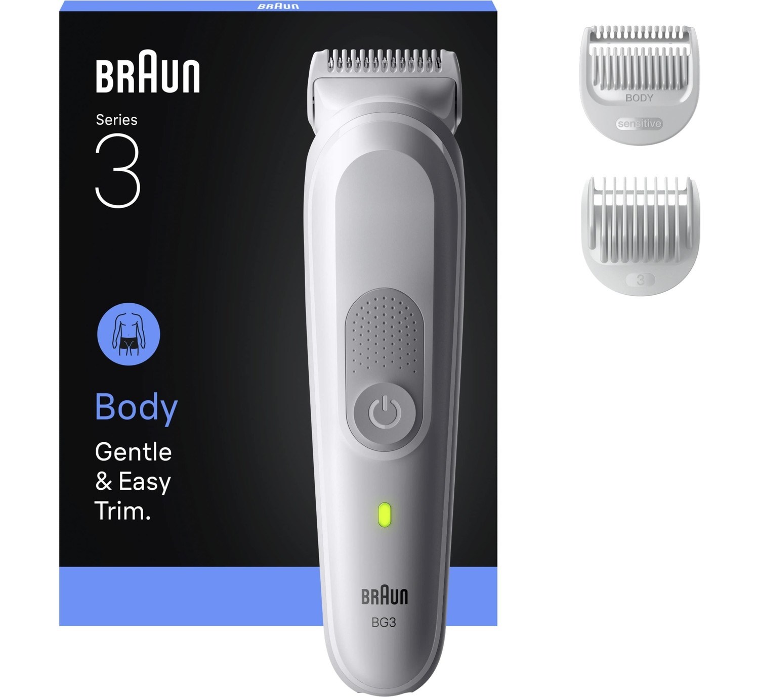 Vücut Tıraş Makinesi Series 3, +3 Aksesuar, Su Geçirmez, BG3530
