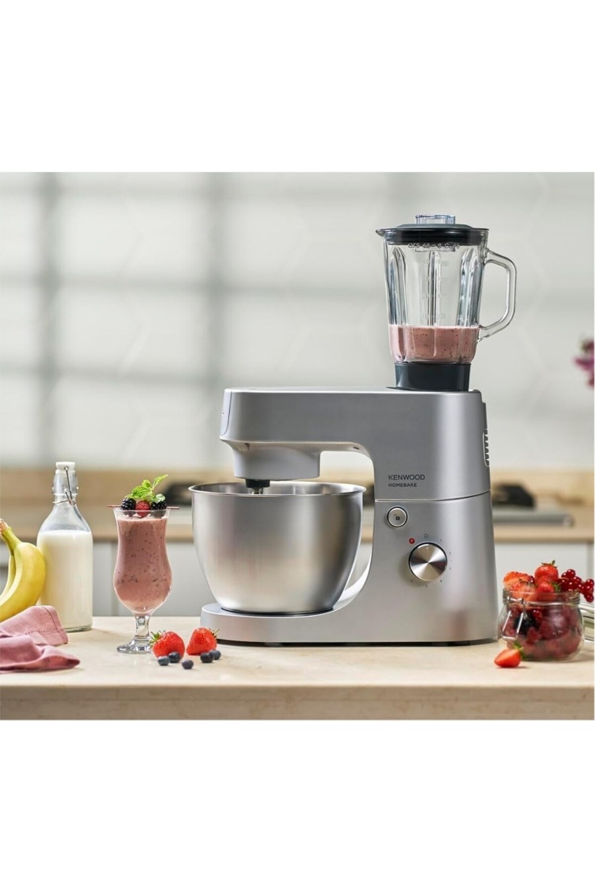 Homebake Pro Cam Blender Kıyma Makinesi 1400W 5 Lt Mutfak Şefi Stand Mikser KHH01.220SI 5 Homebake Pro Cam Blender Kıyma Makinesi 1400W 5 Lt Mutfak Şefi Stand Mikser KHH01.220SI - Görsel 5