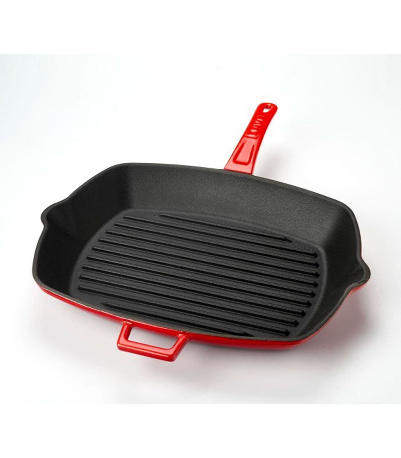 LAVA Döküm Izgara Tavası 26 x 32 cm Metal Saplı Kırmızı-LV P GT 2632 K0 R