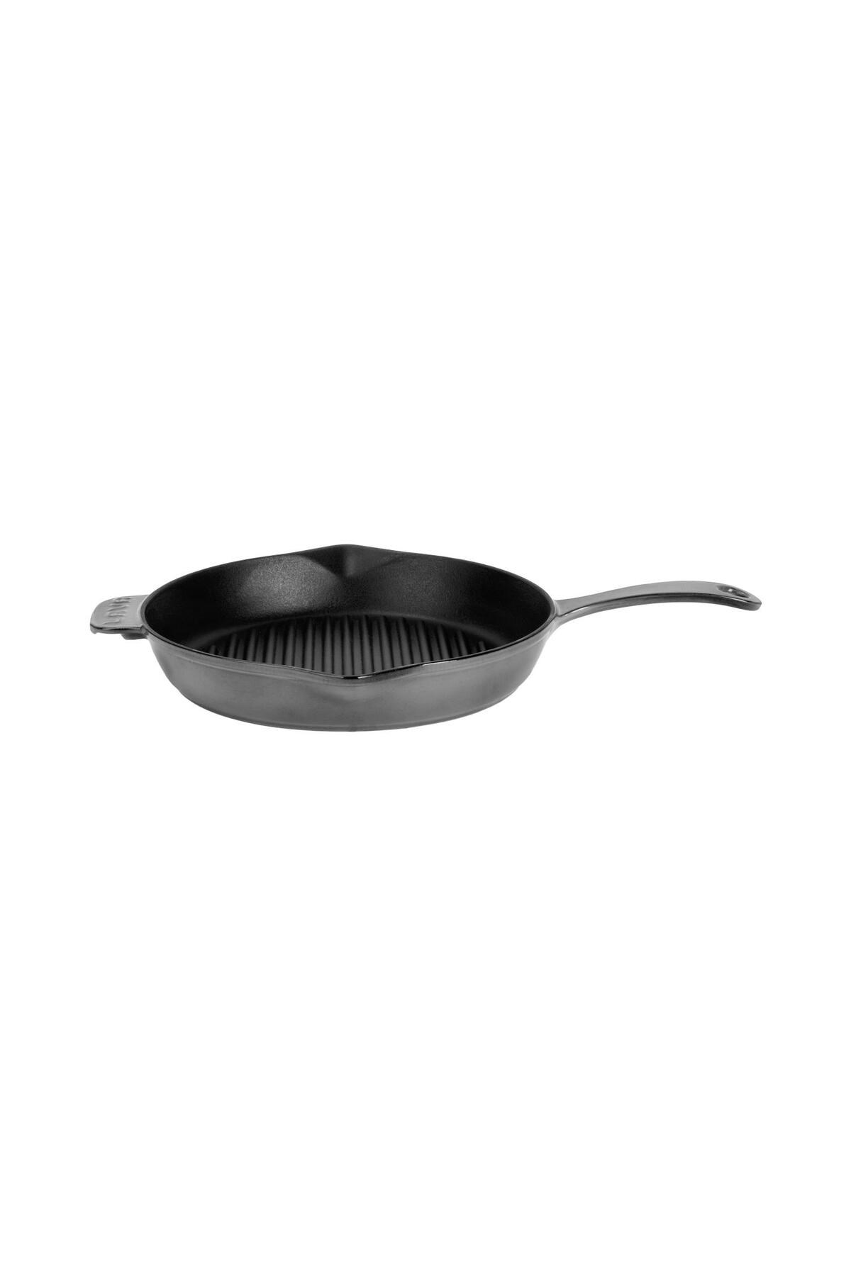 LAVA YUVARLAK SAPLI IZGARA TAVA ÇAP 28 CM MAJOLIKA GRİ 1 LAVA YUVARLAK SAPLI IZGARA TAVA ÇAP 28 CM MAJOLIKA GRİ